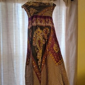 Magazine brand strapless boho dress